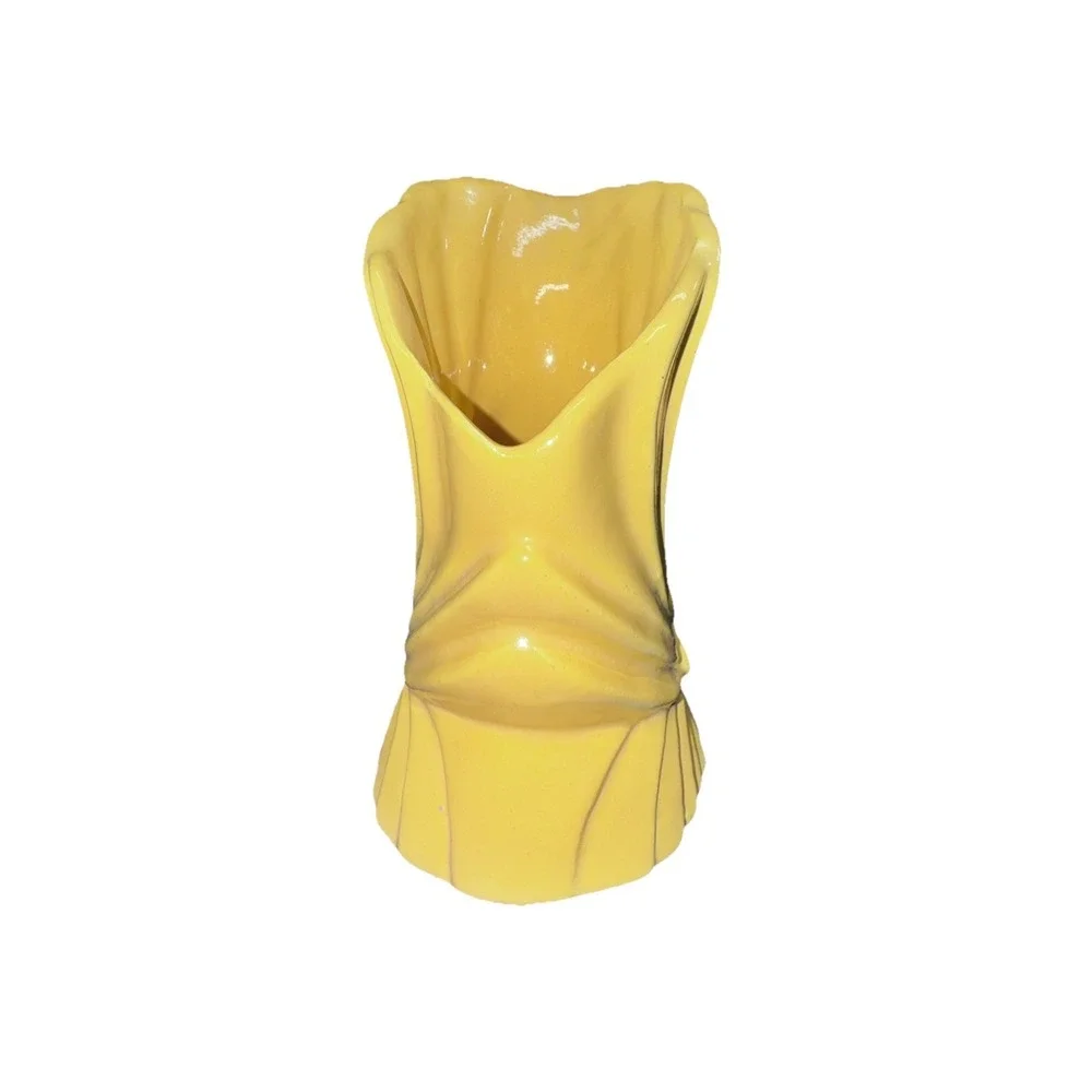 Niloak Sunshine Yellow Swan Vase Planter Vintage USA Pottery 7